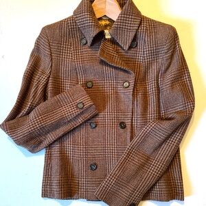 Brown Houndstooth Blazer Max Mara 90’s vintage